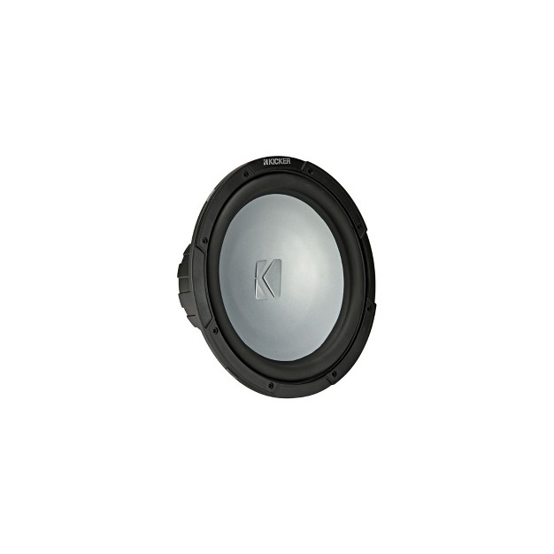 Kicker Two 10 Inch Led Marine Subwoofers In White 2 Ohm Bundle 4 Ohm Each