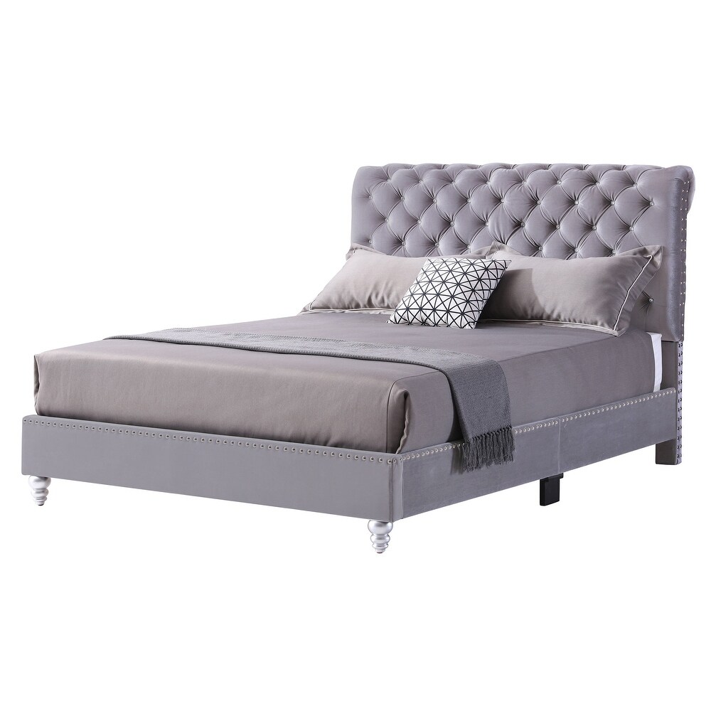 Maxx Tufted Upholstered Queen Panel Bed