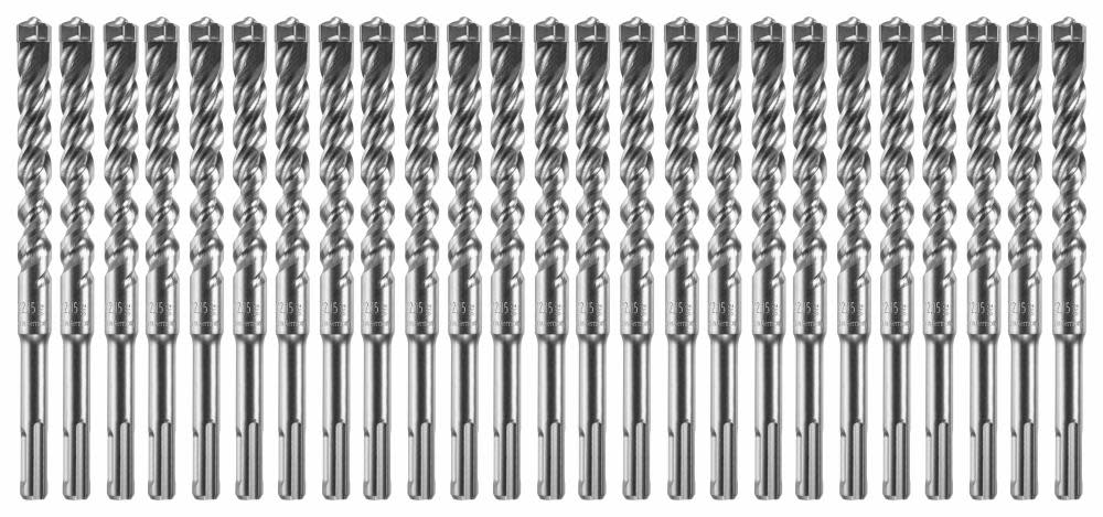 Bosch 25 pc. 1/2 In. x 4 In. x 6 In. SDS-plus Bulldog Xtreme Carbide Rotary Hammer Drill Bits HCFC2081B25 from Bosch