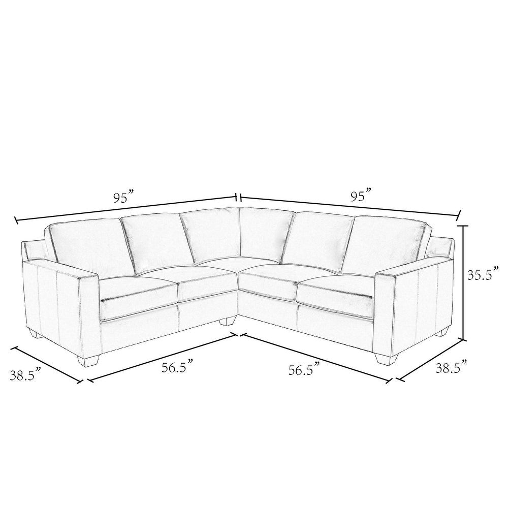 Strick   Bolton Hansen Chestnut Brown 2 piece Sectional   95\