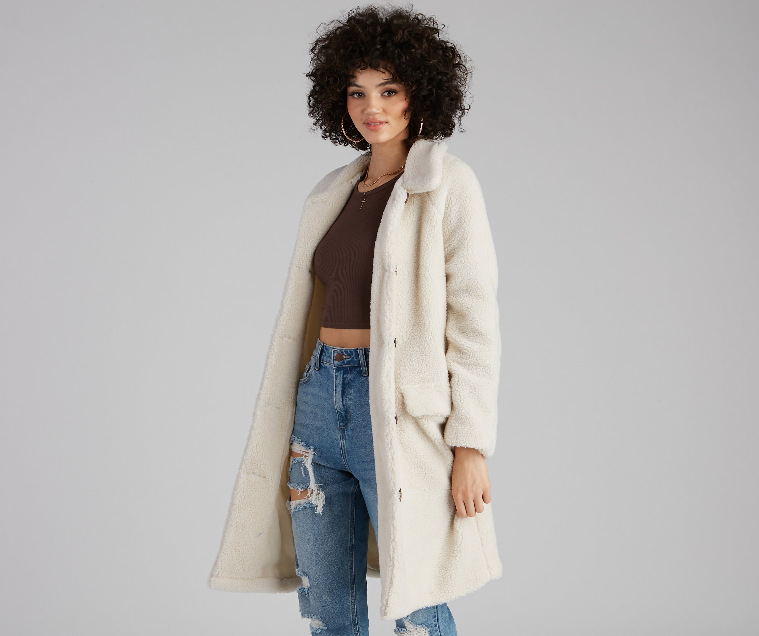 Cozy Season Long Sherpa Coat