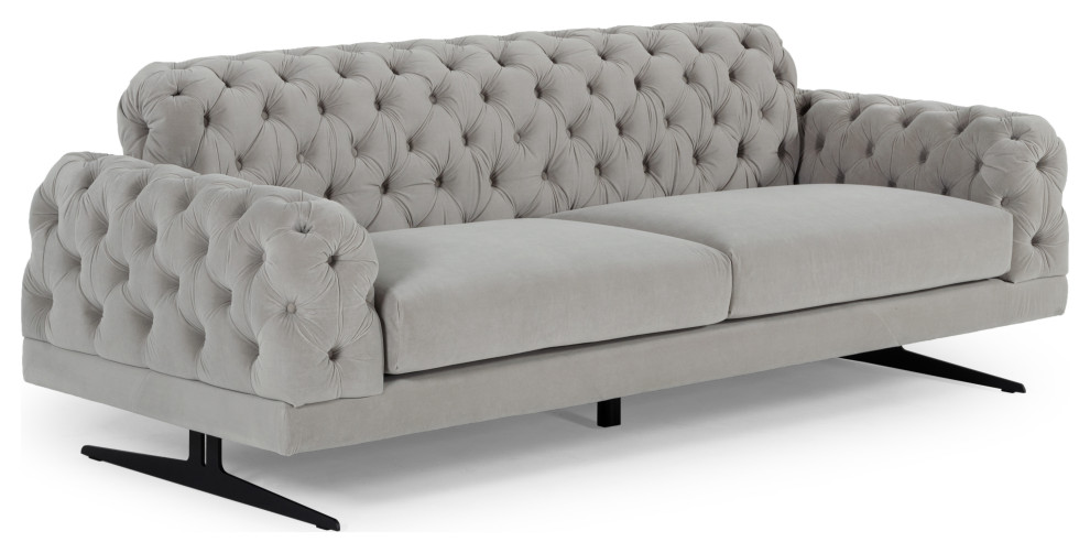 Divani Casa Sepulveda Modern Gray Fabric Sofa   Transitional   Sofas   by Vig Furniture Inc.  Houzz