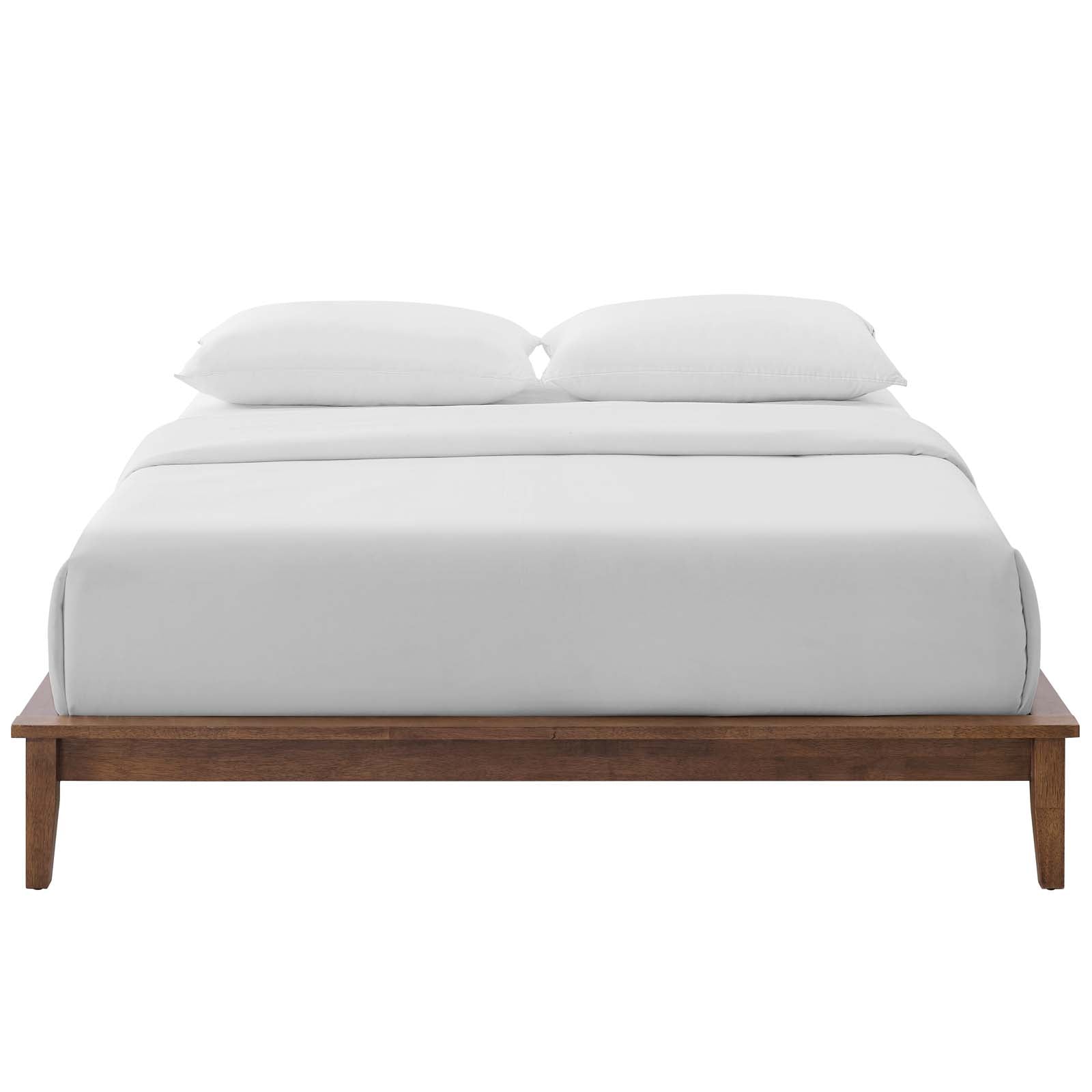 Modern Contemporary Urban Design Bedroom Queen Size Platform Bed Frame, Wood, Brown Natural