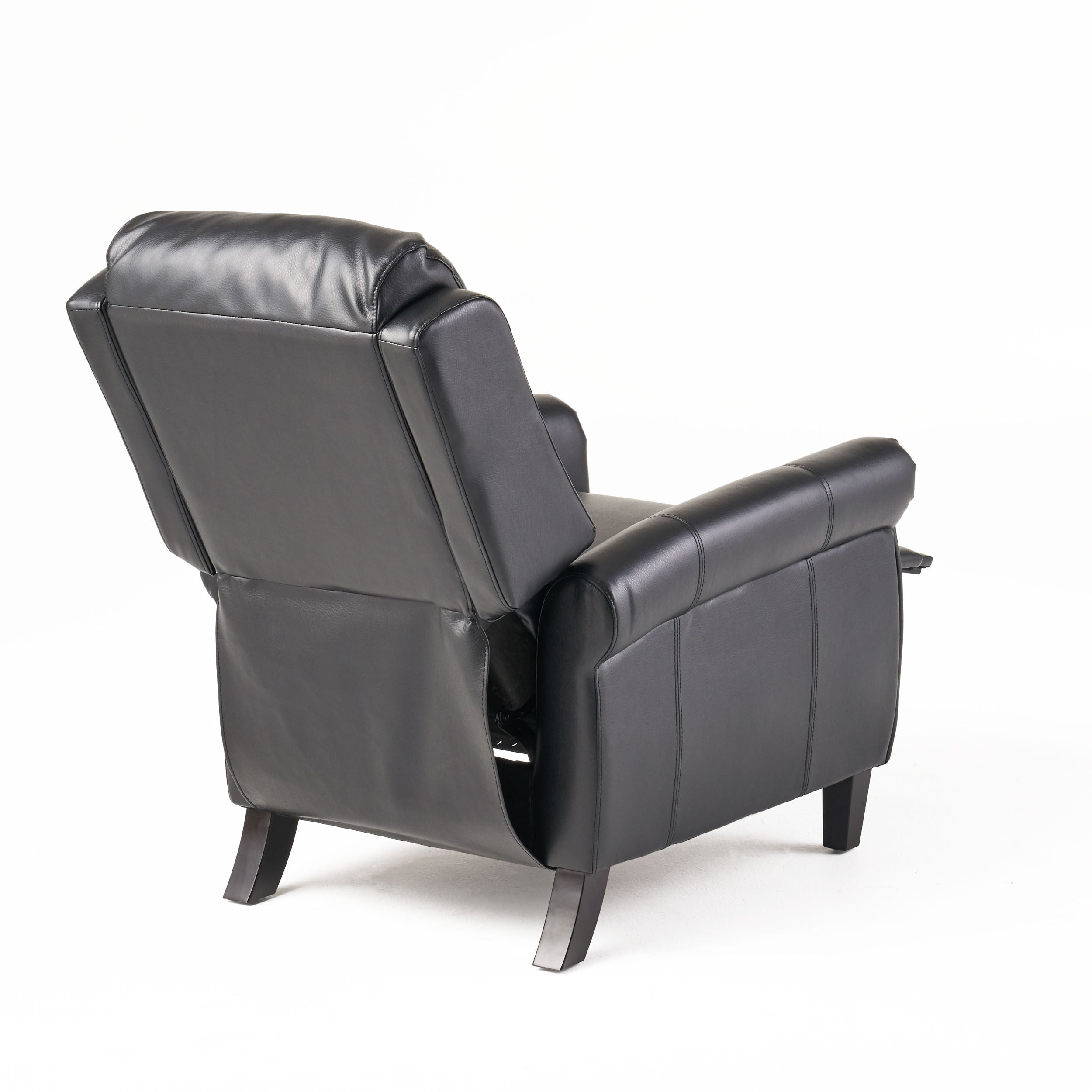 Lloyd Black Leather Recliner Club Chair