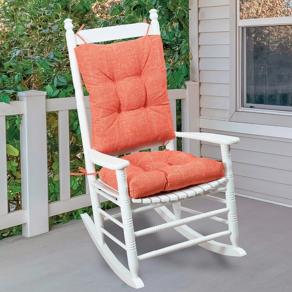 Klear Vu Solarium Indoor/Outdoor Rocking Chair Pad Set