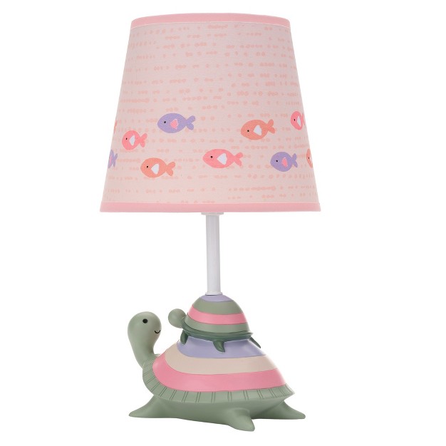 Lambs amp Ivy Sea Dreams Turtles Nursery Lamp With Shade amp Bulb Pink