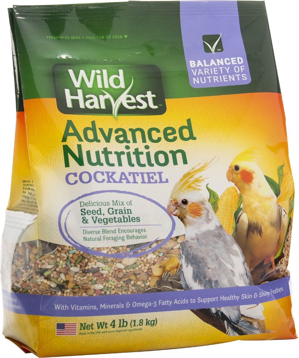 Wild Harvest Advanced Nutrition Cockatiel Food， 4-lb bag