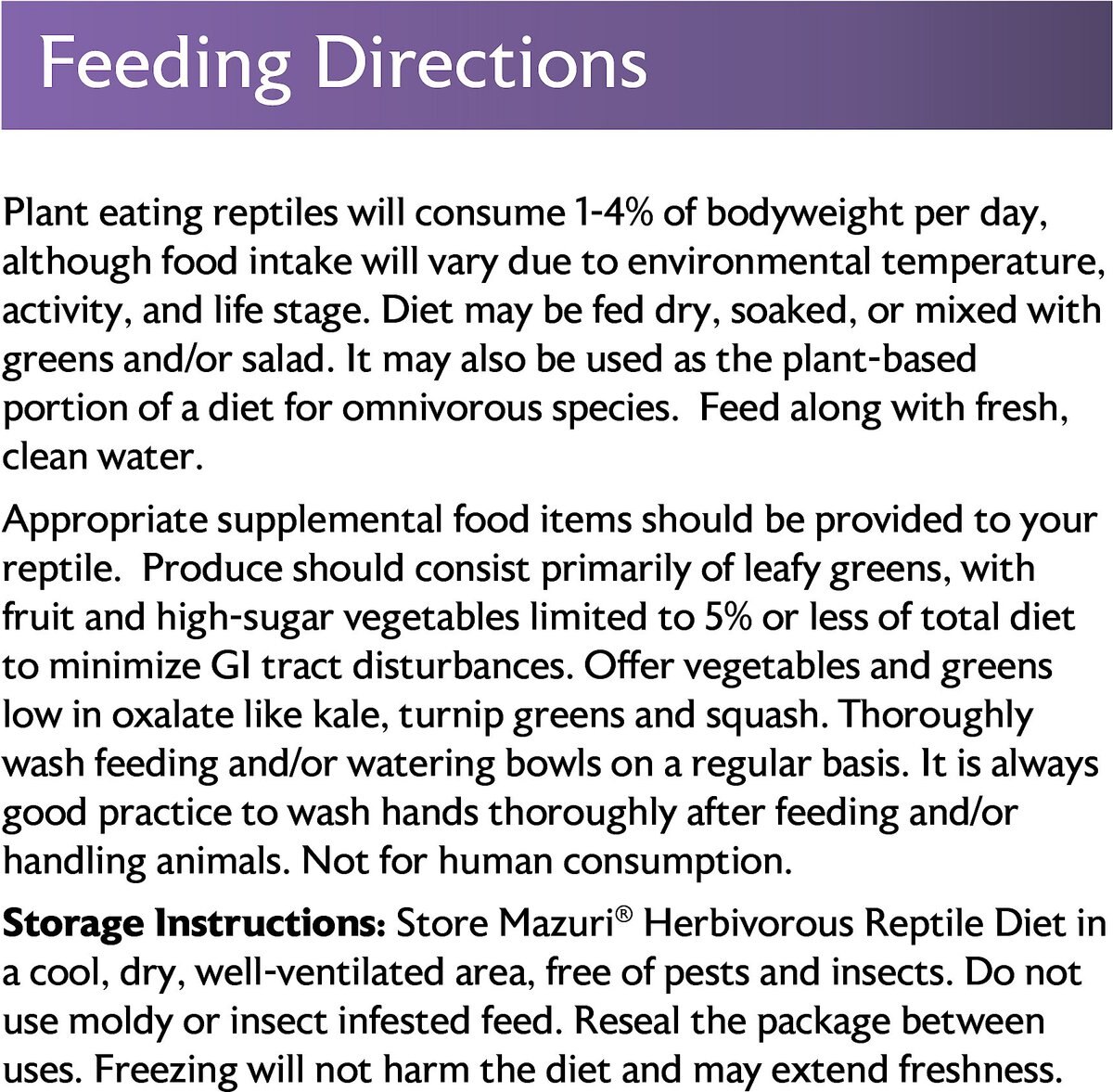 Mazuri Herbivorous Reptile Food