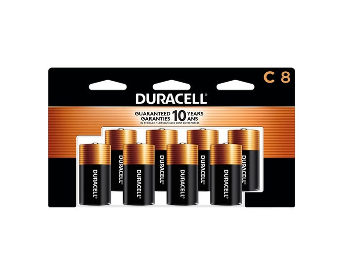 Duracell Coppertop C Alkaline Batteries， 8 Pack