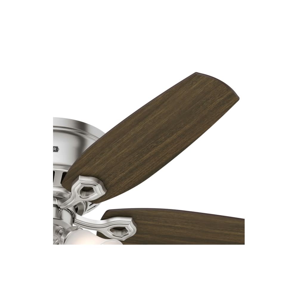 Hunter Builder Ceiling Fan 52 Brushed Nickel Brazilian Cherry ;