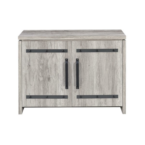 2 Doors Accent Cabinet In Grey Driftwood