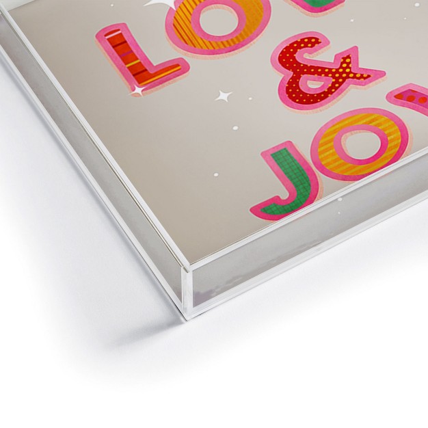 Showmemars Love Joy Festive Letters Acrylic Tray deny Designs