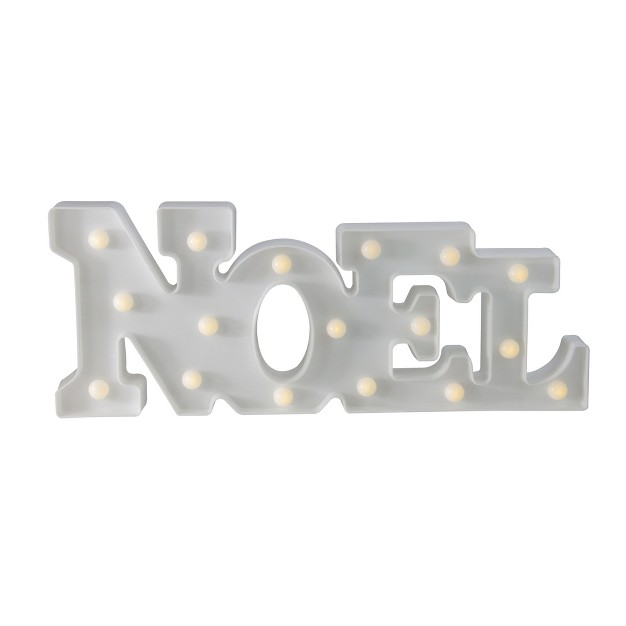 Battery Operated Led Lighted quot noel quot Christmas Marquee Sign Warm White