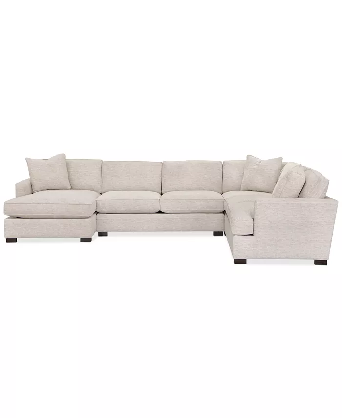 Furniture CLOSEOUT! Juliam 4-Pc. Fabric Chaise Sectional Sofa