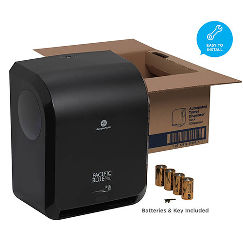 Georgia Pacific Pacific Blue Ultra High Capacity Paper Towel Dispenser | Automated， 12.9 x 9 x 16.8， Black | GPC59590