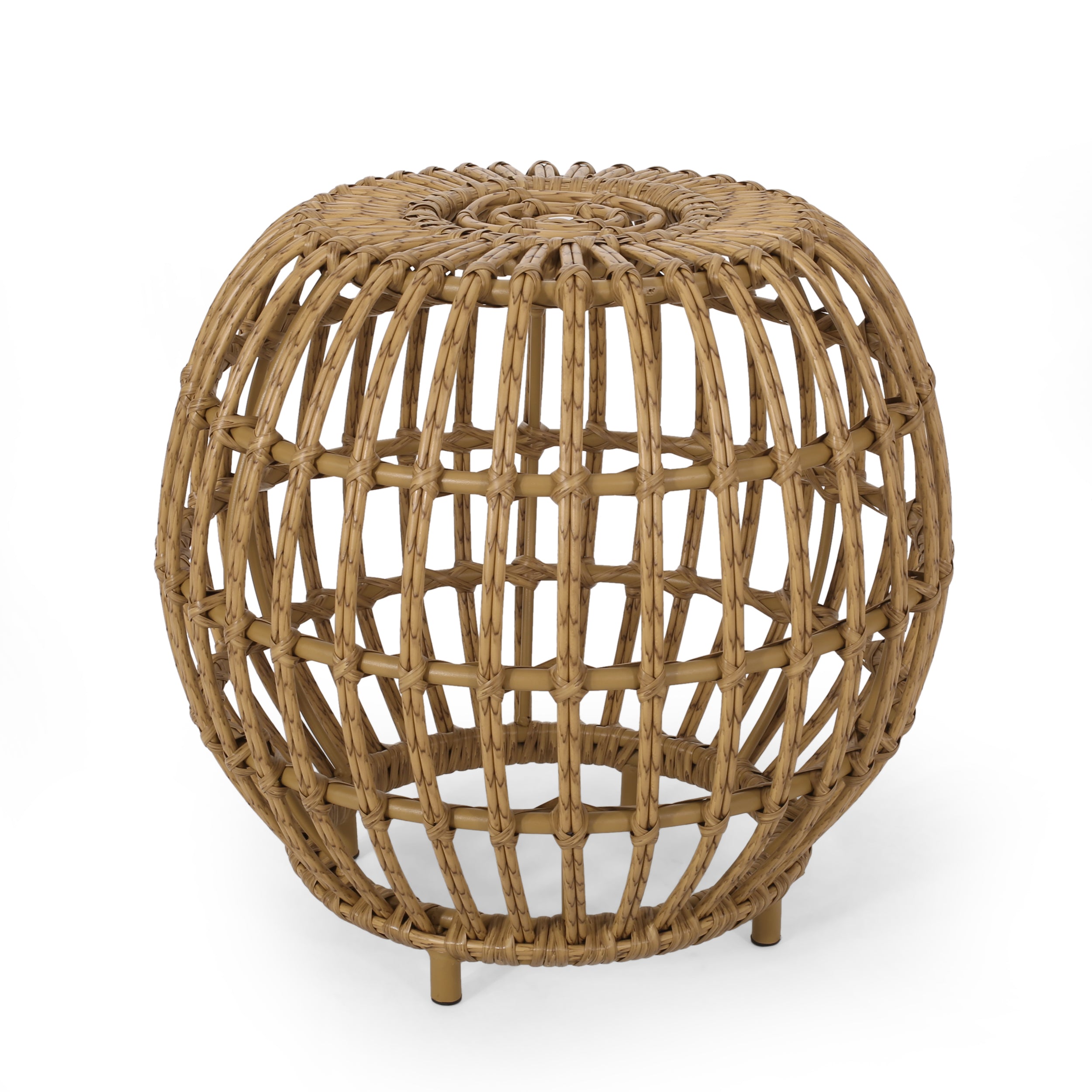 Whitetail Outdoor Boho Wicker Side Table