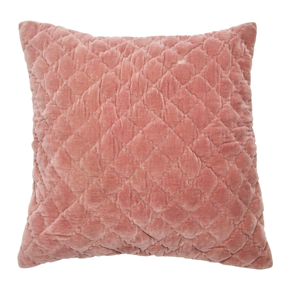 Square Quilted Velvet Pillow Cover