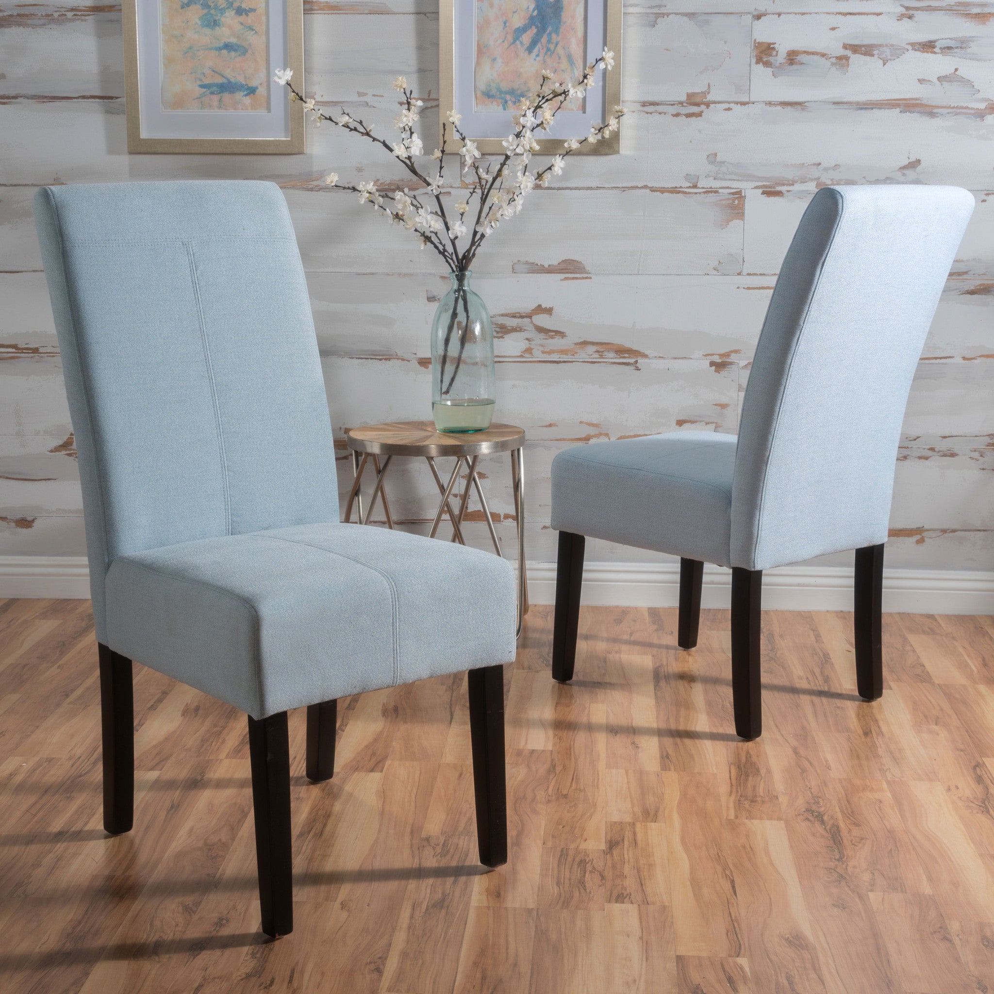 Percival Contemporary T-Stitch Fabric Dining Chairs (Set of 2)