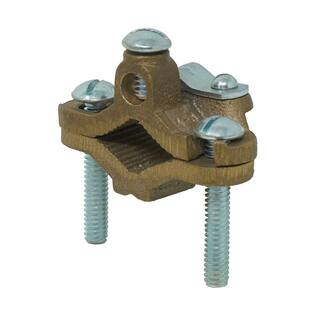 Southwire 12-1 in. Ground Clamp for #8 STR - #4 STR Wire Bronze 65177640