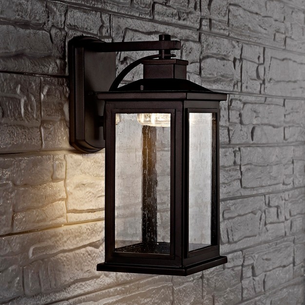 Taylen Outdoor Wall Lantern Oil Rubbed Bronze black Safavieh