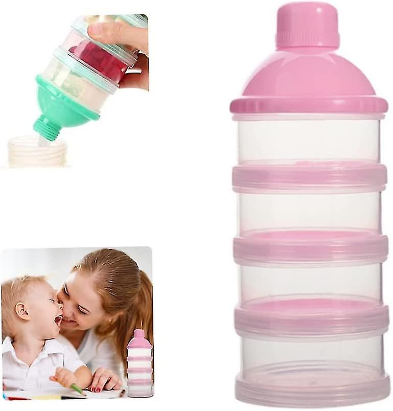 2pcs Milk Dispenser，milk Pots，4 Layers Stackable Box Infant Food Storage Container Portable Infant Milk Box Cas