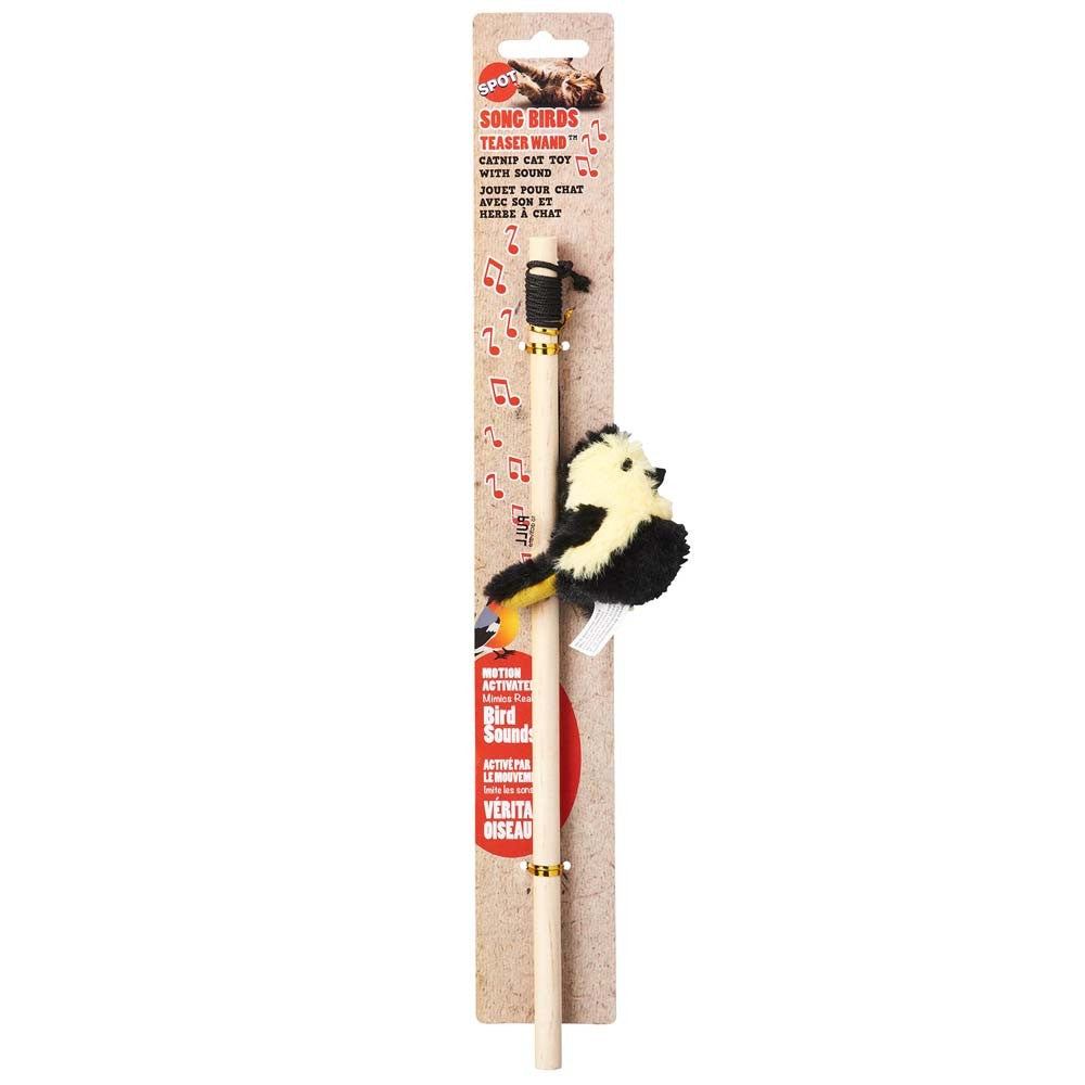 Ethical Pets Spot Songbird Cat Teaser Wand， Assorted