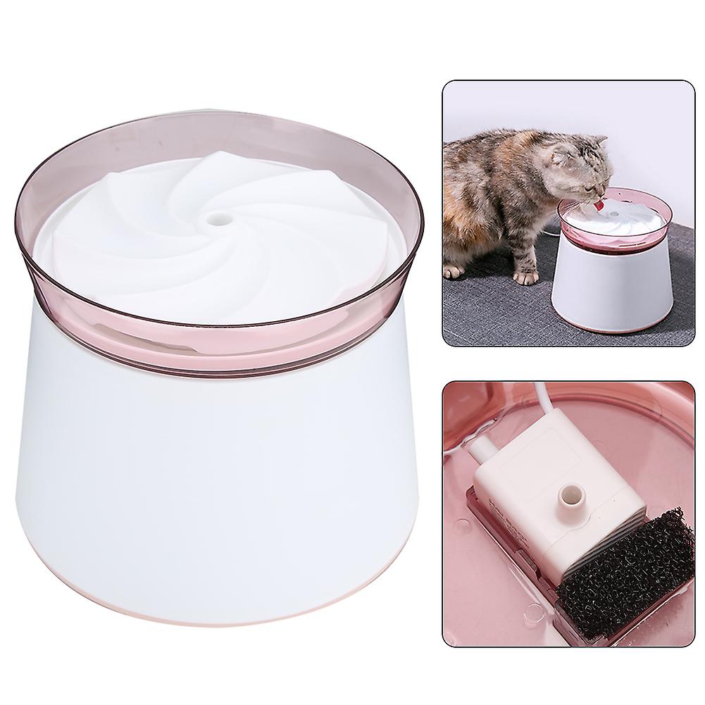 Lovely Pink Plastic Usb Interface Pet Automatic Circulation Water Dispenser Feeder For Small Dogs Catslovely Pink