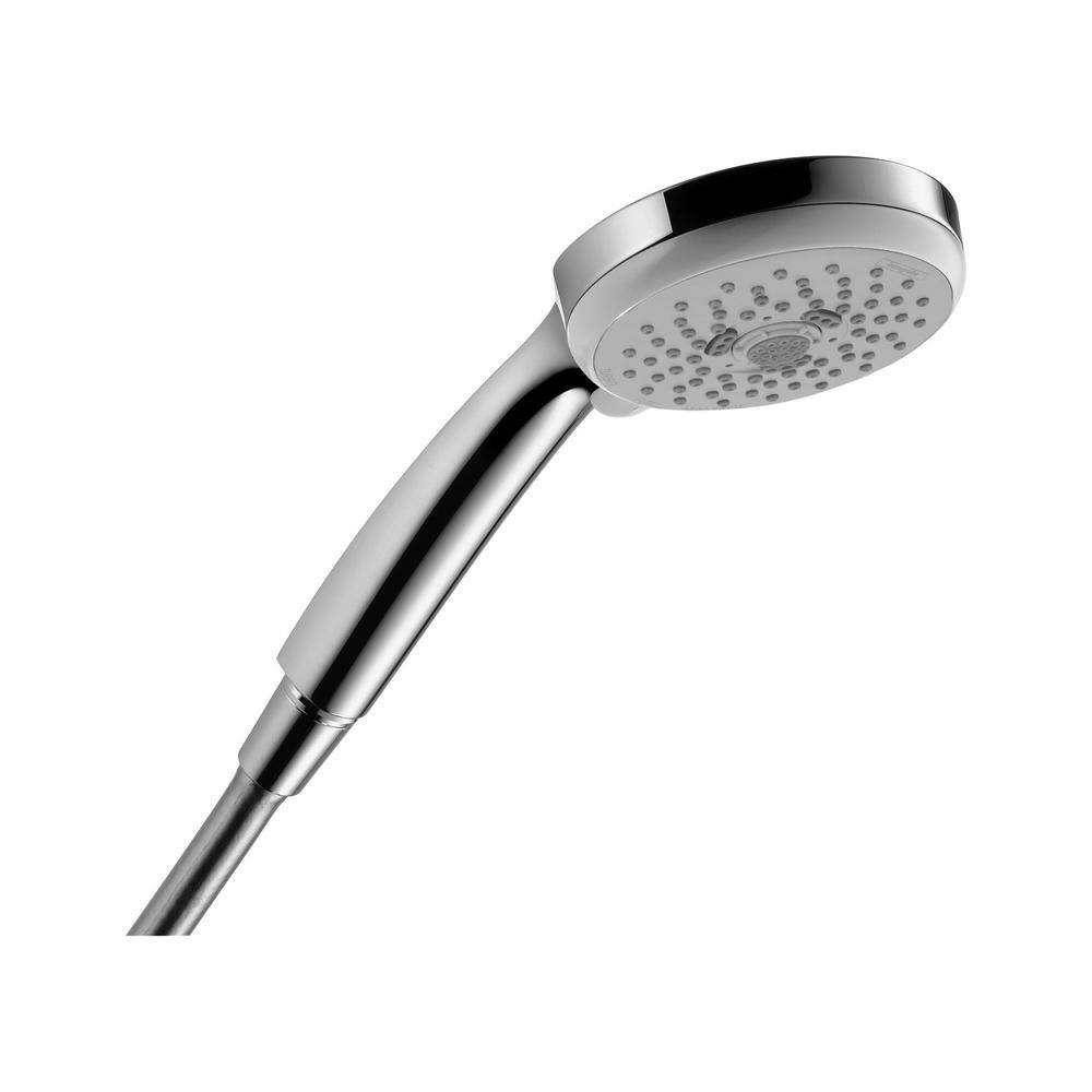 Hansgrohe 3-Spray 4 in. Single Wall Mount Handheld Adjustable Shower Head in Chrome 04752000