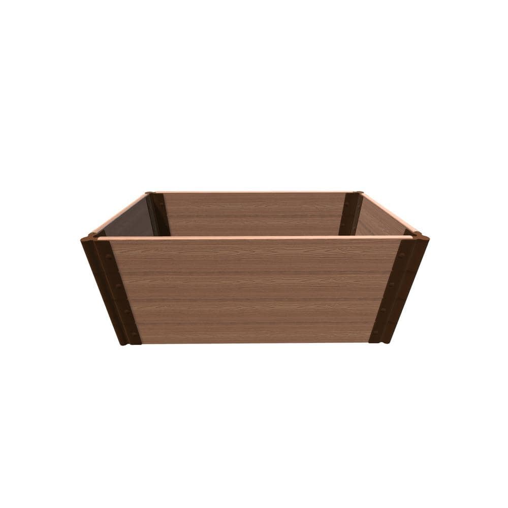 Frame It All TOOL-FREE CLASSIC SIENNA 2 ft. x 4 ft. x 22 in. COMPOSITE RAISED GARDEN BED - 1 in. PROFILE 200004085