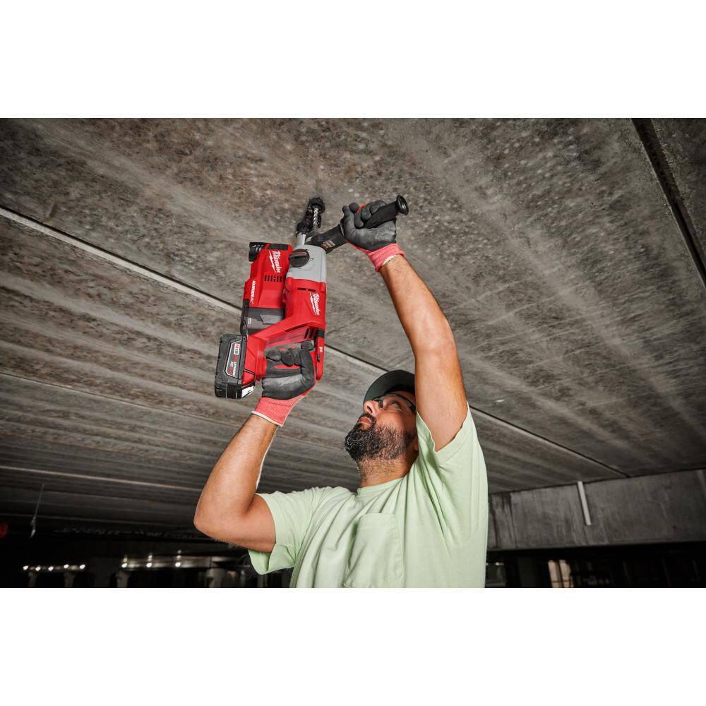 MW M18 18V Lithium-Ion Brushless Cordless 1 in. SDS-Plus D-Handle Rotary Hammer  High Output 12.0Ah Battery 2613-20-48-11-1812