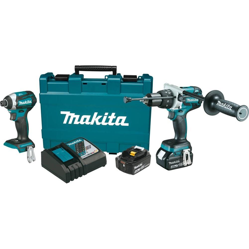 Makita 18V LXT 2 Tool Combo Kit Hammer Drill/ Impact Driver XT268M from Makita