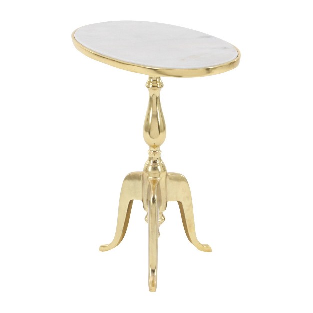 Traditional Marble Accent Table Gold Olivia amp May