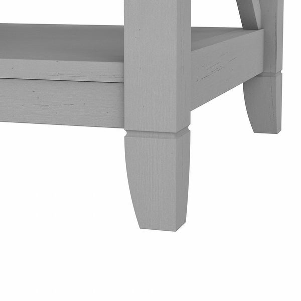 Key West End Table with Storage in Washed Gray