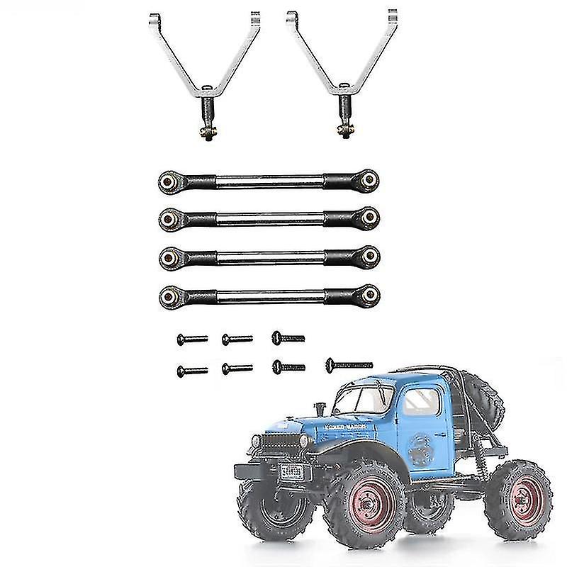 For Fms Fcx24 Metal Chassis Links Pull Rod Tie Rod 1/24 Rc Crawler Car Upgrades Parts Accessories