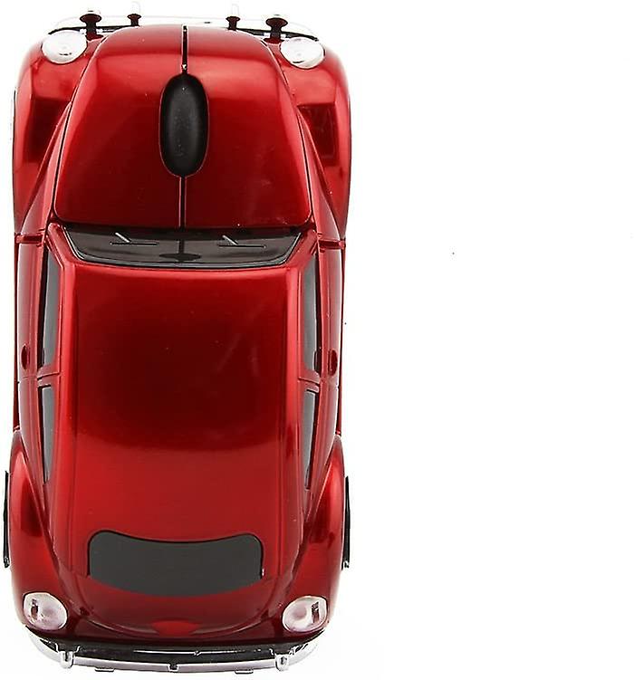 Car Shaped 2.4ghz Wireless Mouse 1600dpi Optical Office Mice With Usb Receiver For Pc Computer Laptop Gift (red)