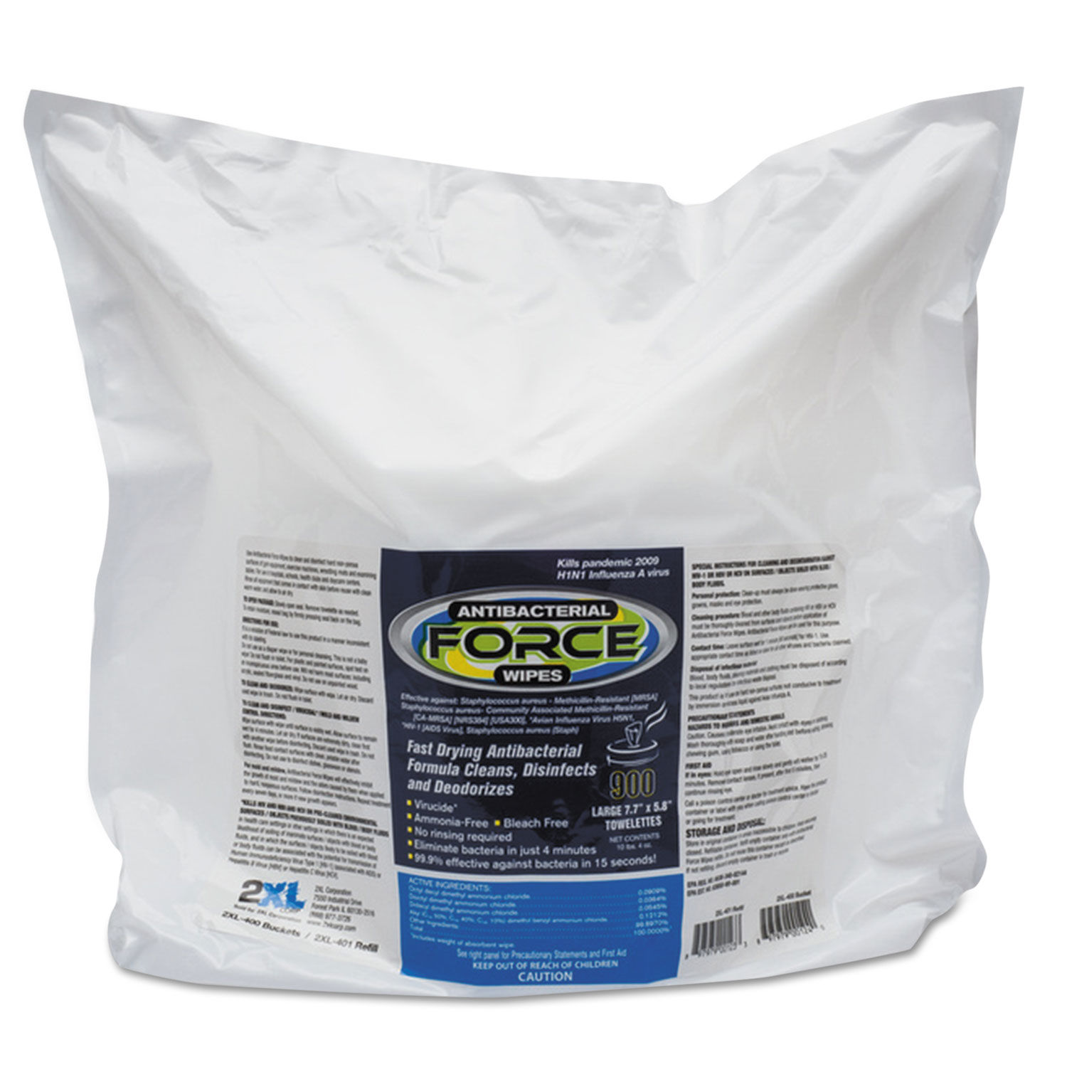 FORCE Disinfecting Wipes Refill by 2XL TXLL4014