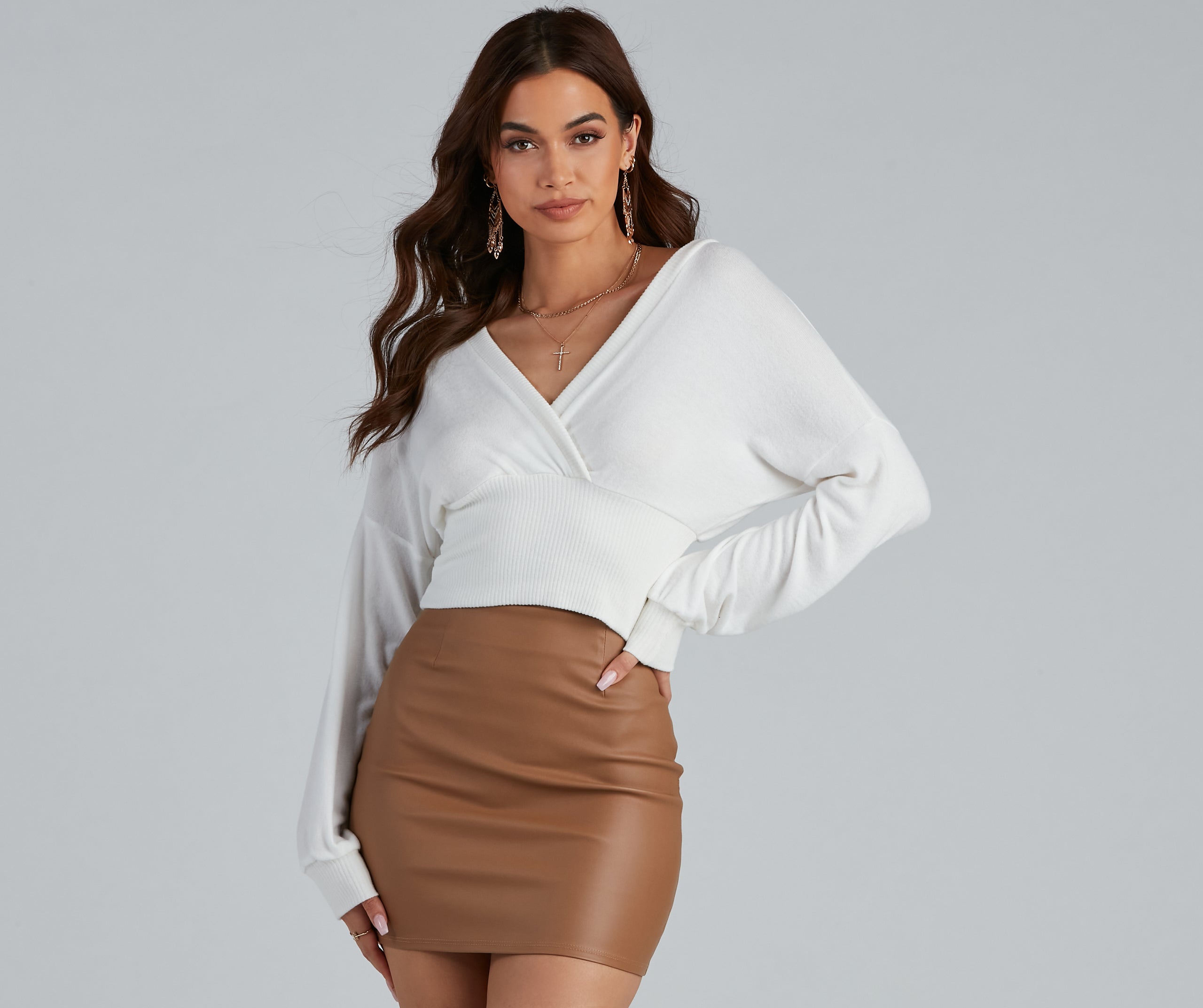 Effortless Perfection Surplice Sweater