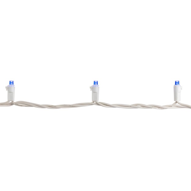 Northlight 50ct Blue Led Wide Angle Christmas Lights 16 25ft White Wire