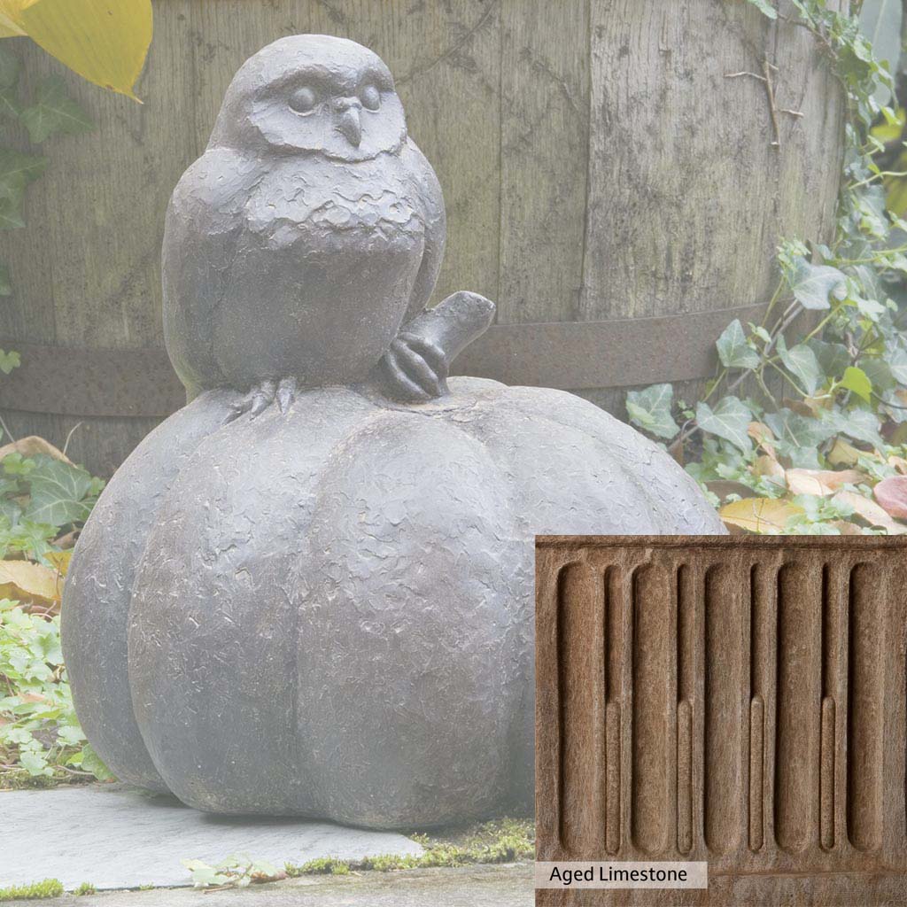 Campania International Owl on Pumpkin Statue