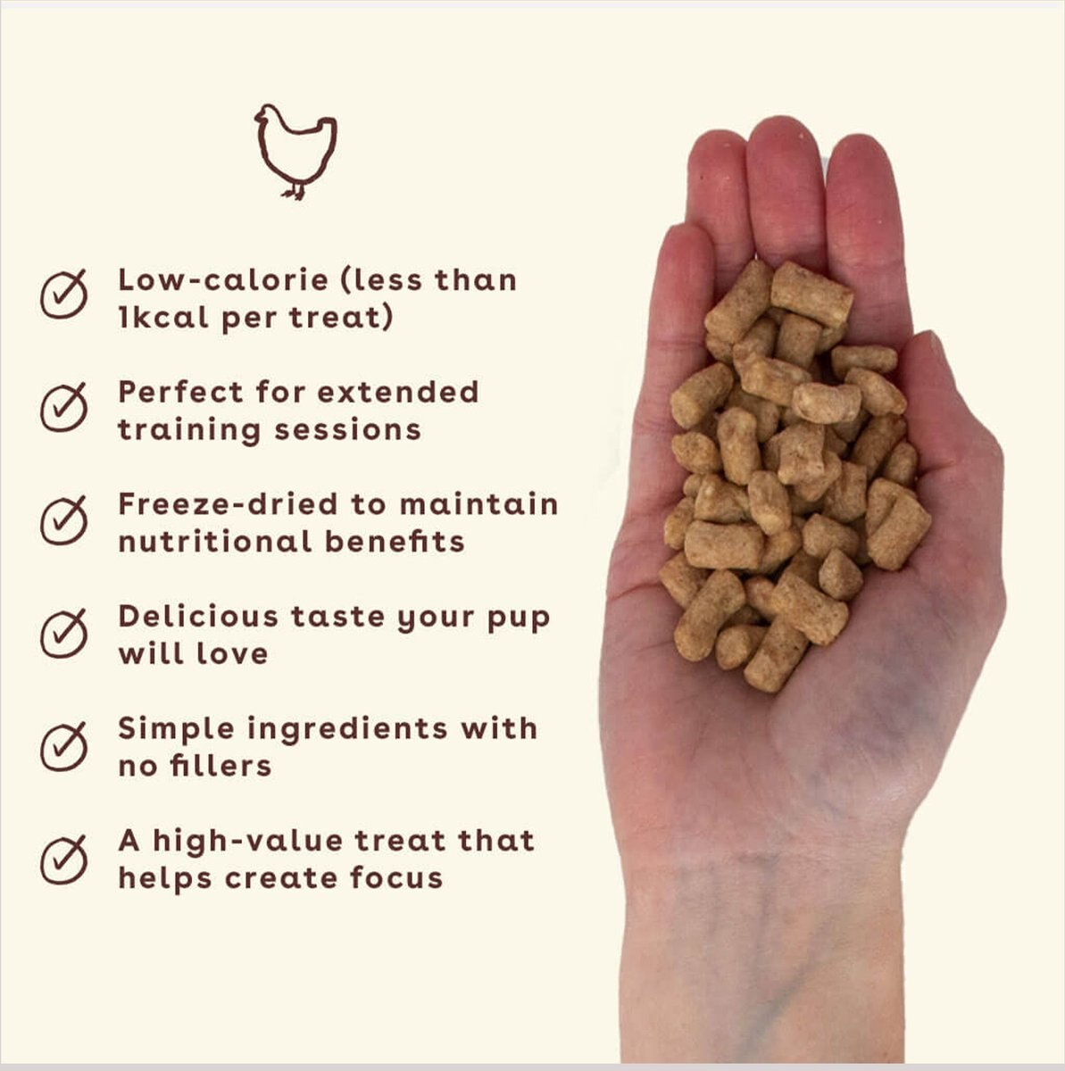 Pupford Chicken Training Freeze-Dried Dog Treats