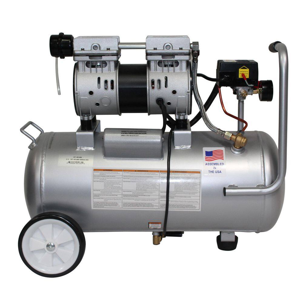 California Air Tools 8 Gal. 1 HP 120 PSI Ultra Quiet and Oil-Free Electric Horizontal Tank Air Compressor with Automatic Drain 8010AD