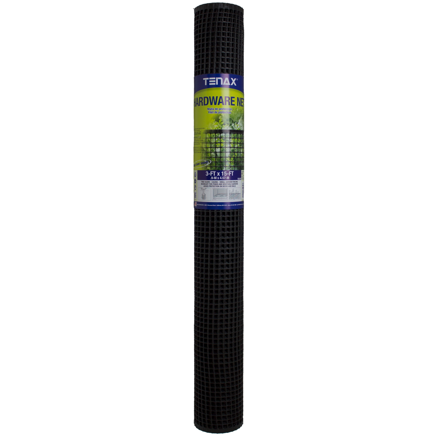 Tenax 3 ft. H X 15 ft. L Polyethylene Barrier Netting Black