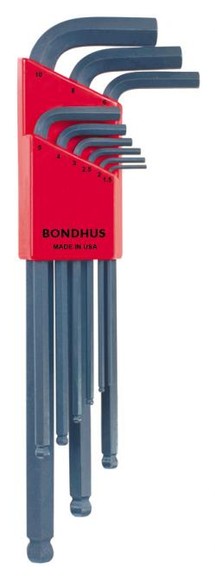 Bondhus 10999 Set 9Pc Balldriver L Wr 1.5Mm 10Mm