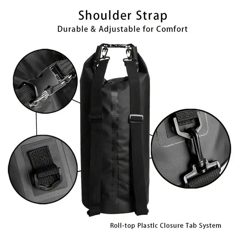 Durable Camping Hiking Boating Ocean Pack Roll Top Bag Backpack Sport Beach Gear 500D Waterproof Dry Bag