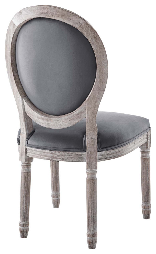 Emanate Vintage French Performance Velvet Dining Side Chair   French Country   Dining Chairs   by Modway  Houzz