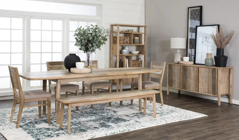 Ellis Light Sand 6 Piece Dining Room Set