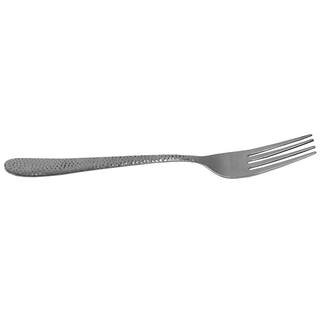 Home Basics Hammered Finish Silver 180 Stainless Steel Dinner Fork Set (Set of 4) HDC64672