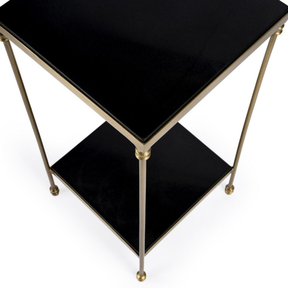 Butler Imogen Iron and Black Granite Side Table   Contemporary   Accent Chests And Cabinets   by BisonOffice  Houzz