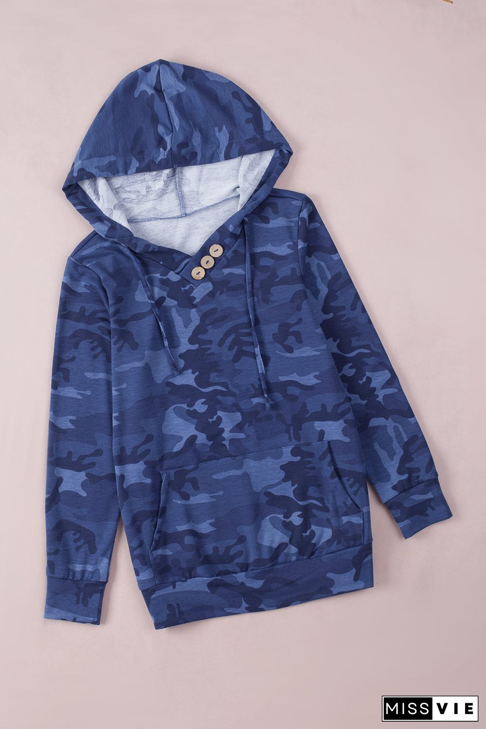 Print Kangaroo Pocket Hoodie