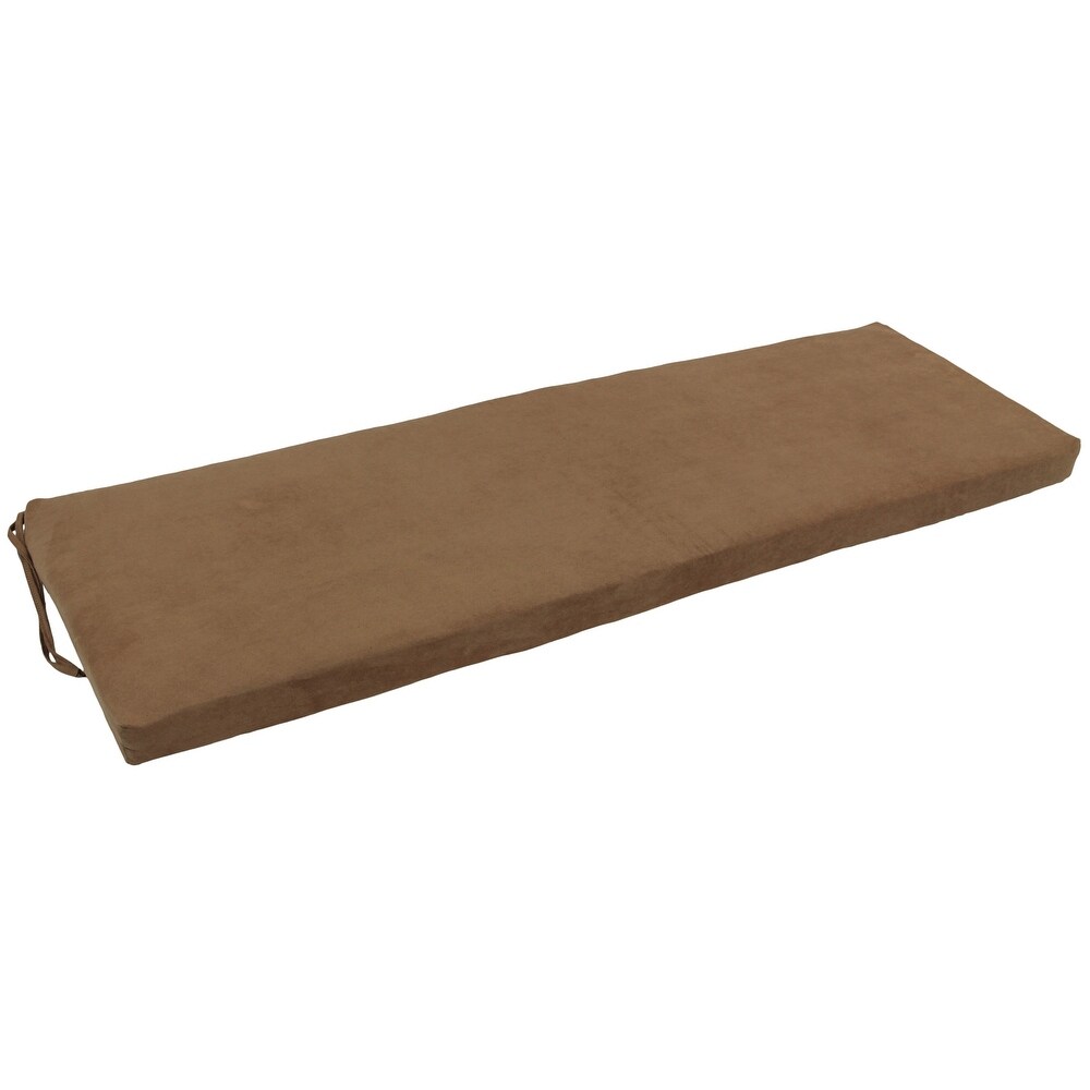 Microsuede Indoor Bench Cushion (57   60   or 63 inches wide)